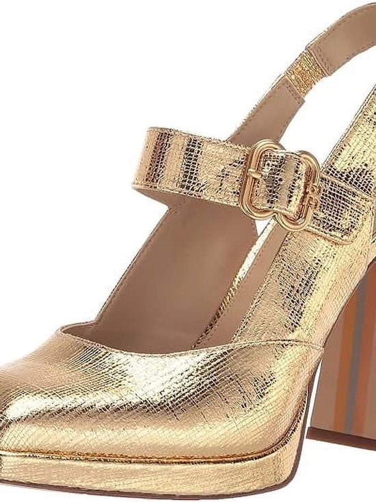 Sam edelman Shoes - Sam Edelman Gold Metallic Mary Jane Block Heel